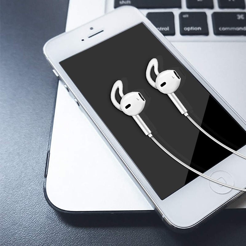 Lunies Earpods Covers Anti-Slip Silicone Soft Sport Earbud Tips for iPhone 6S/6 Plus/5S/5C/5 Earbuds Comfortable 4 Pairs Clear - Image 4